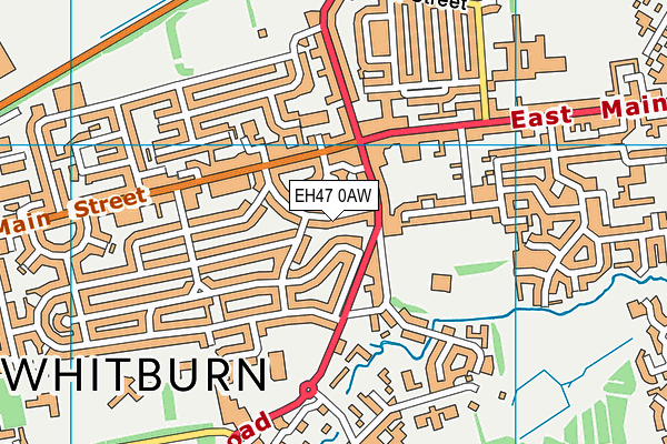 EH47 0AW map - OS VectorMap District (Ordnance Survey)