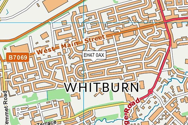 EH47 0AX map - OS VectorMap District (Ordnance Survey)