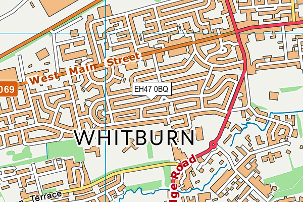 EH47 0BQ map - OS VectorMap District (Ordnance Survey)