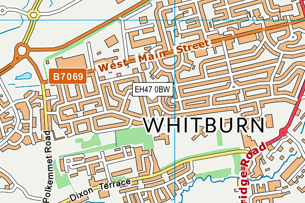 EH47 0BW map - OS VectorMap District (Ordnance Survey)