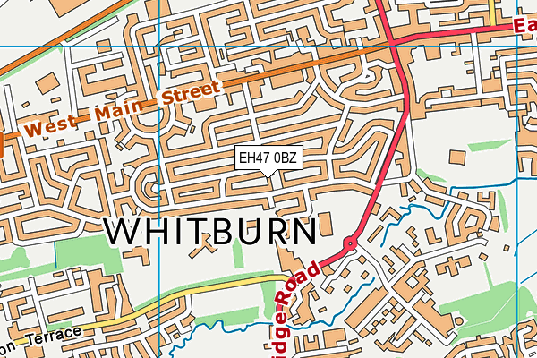 EH47 0BZ map - OS VectorMap District (Ordnance Survey)