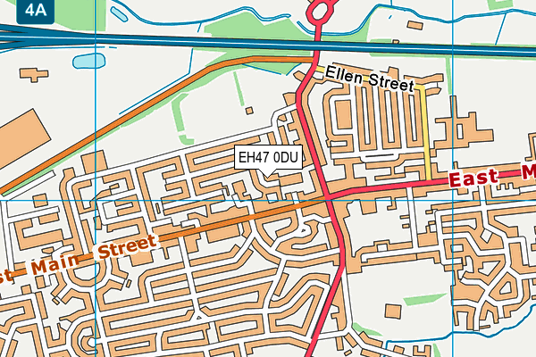 EH47 0DU map - OS VectorMap District (Ordnance Survey)