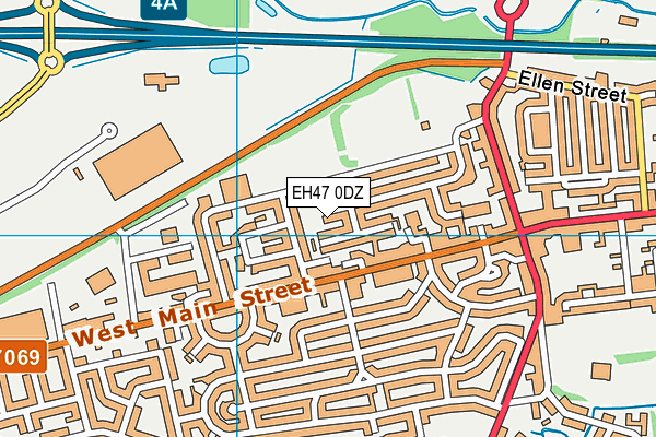 EH47 0DZ map - OS VectorMap District (Ordnance Survey)