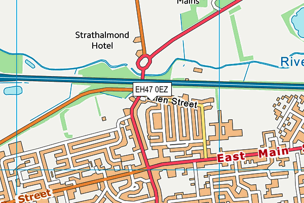 EH47 0EZ map - OS VectorMap District (Ordnance Survey)