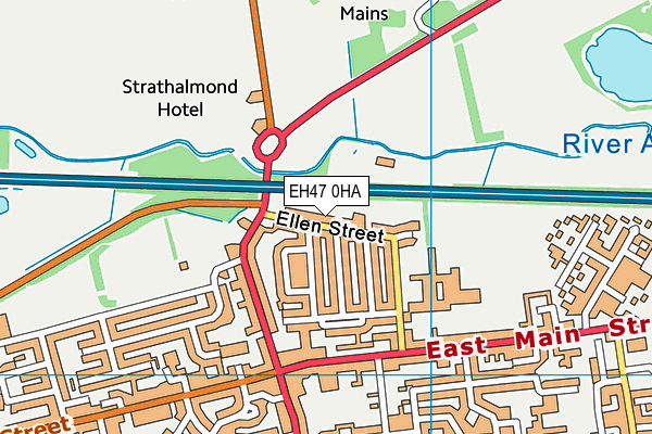 EH47 0HA map - OS VectorMap District (Ordnance Survey)