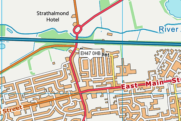 EH47 0HB map - OS VectorMap District (Ordnance Survey)