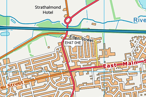 EH47 0HE map - OS VectorMap District (Ordnance Survey)