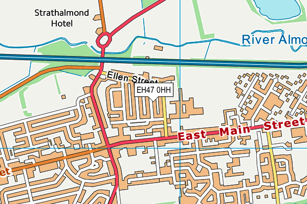 EH47 0HH map - OS VectorMap District (Ordnance Survey)