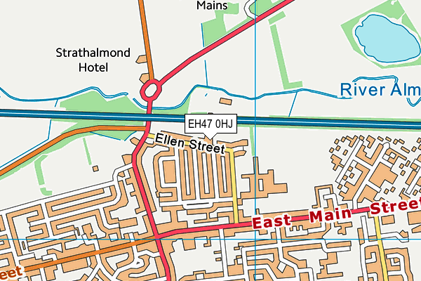 EH47 0HJ map - OS VectorMap District (Ordnance Survey)