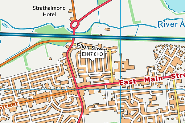 EH47 0HQ map - OS VectorMap District (Ordnance Survey)