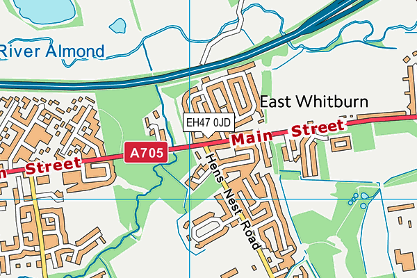 EH47 0JD map - OS VectorMap District (Ordnance Survey)