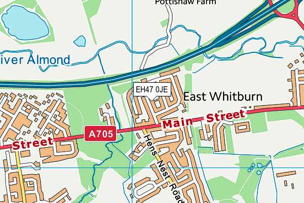 EH47 0JE map - OS VectorMap District (Ordnance Survey)