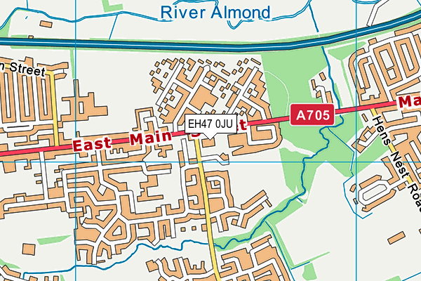 EH47 0JU map - OS VectorMap District (Ordnance Survey)