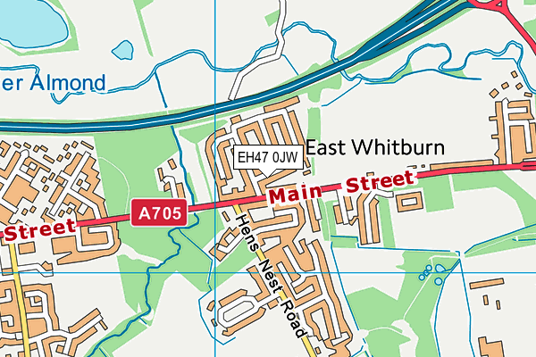 EH47 0JW map - OS VectorMap District (Ordnance Survey)