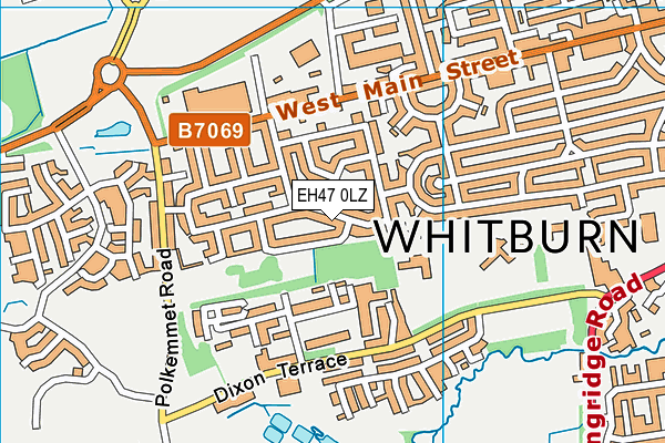 EH47 0LZ map - OS VectorMap District (Ordnance Survey)