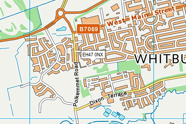 EH47 0NX map - OS VectorMap District (Ordnance Survey)