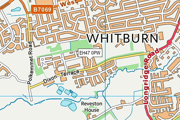 EH47 0PW map - OS VectorMap District (Ordnance Survey)