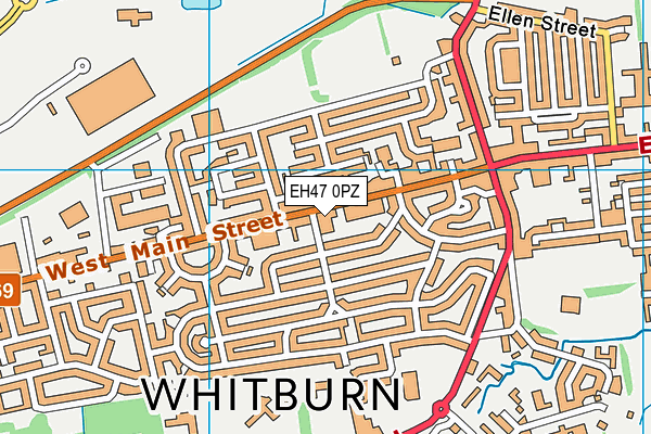 EH47 0PZ map - OS VectorMap District (Ordnance Survey)