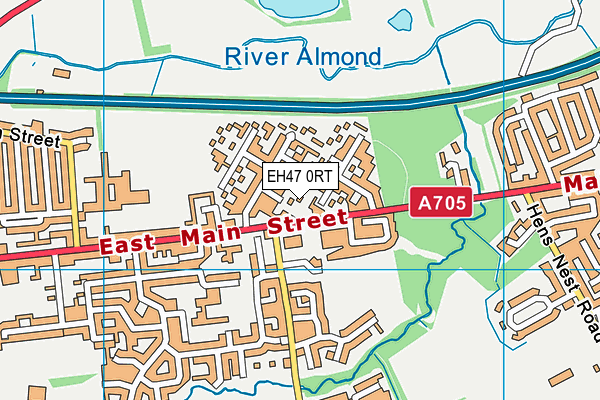 EH47 0RT map - OS VectorMap District (Ordnance Survey)