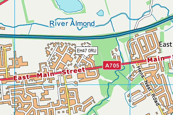 EH47 0RU map - OS VectorMap District (Ordnance Survey)