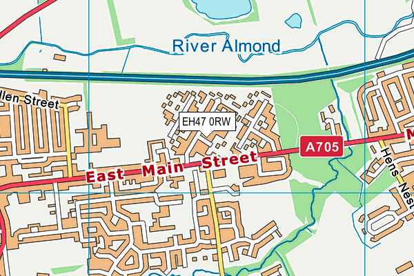 EH47 0RW map - OS VectorMap District (Ordnance Survey)