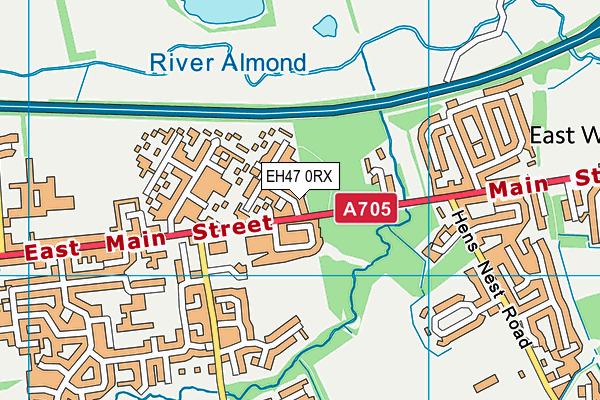 EH47 0RX map - OS VectorMap District (Ordnance Survey)