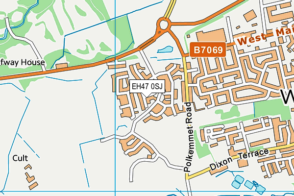 EH47 0SJ map - OS VectorMap District (Ordnance Survey)