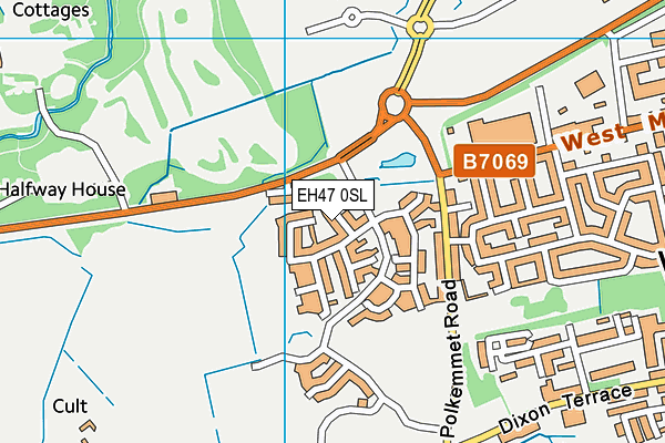 EH47 0SL map - OS VectorMap District (Ordnance Survey)