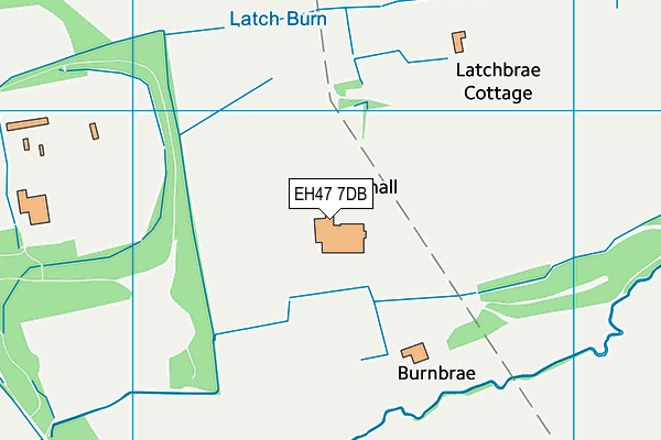 EH47 7DB map - OS VectorMap District (Ordnance Survey)