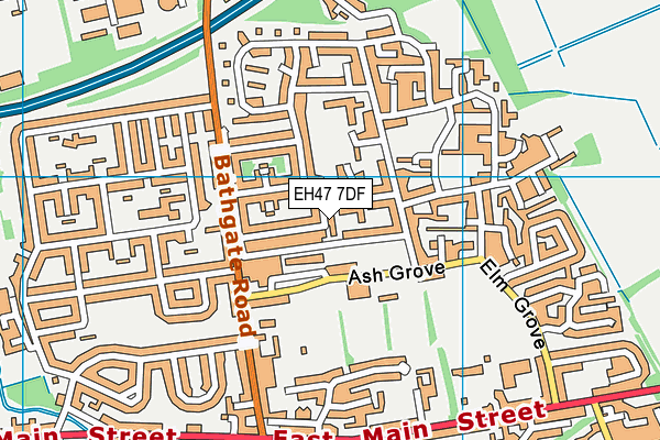 EH47 7DF map - OS VectorMap District (Ordnance Survey)