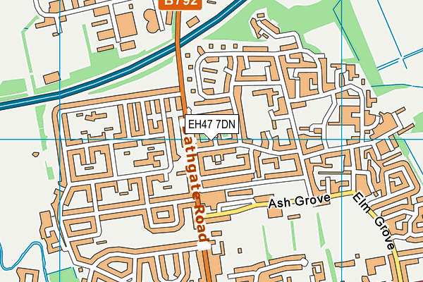 EH47 7DN map - OS VectorMap District (Ordnance Survey)