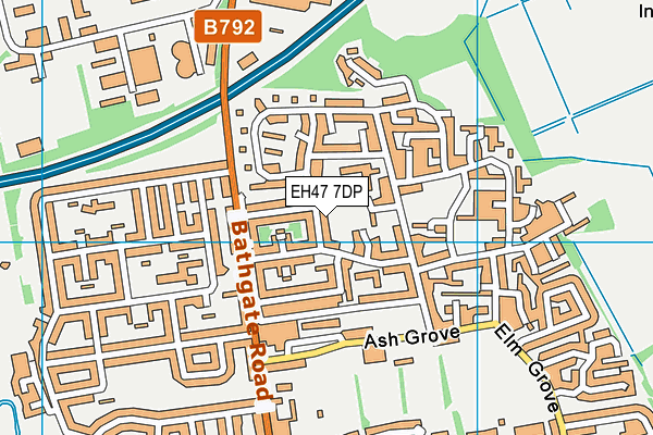 EH47 7DP map - OS VectorMap District (Ordnance Survey)