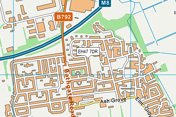 EH47 7DR map - OS VectorMap District (Ordnance Survey)