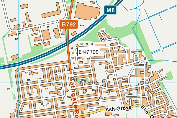 EH47 7DS map - OS VectorMap District (Ordnance Survey)