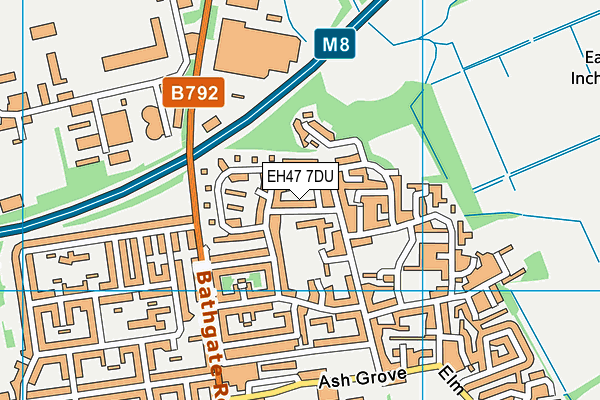 EH47 7DU map - OS VectorMap District (Ordnance Survey)