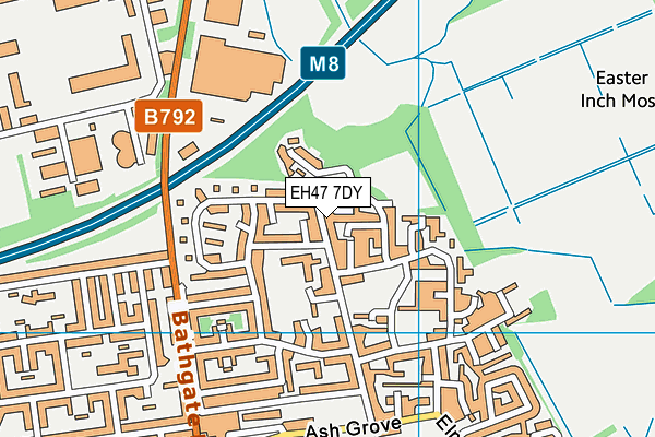 EH47 7DY map - OS VectorMap District (Ordnance Survey)