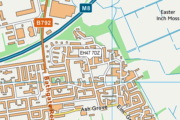 EH47 7DZ map - OS VectorMap District (Ordnance Survey)