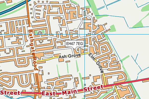 EH47 7EG map - OS VectorMap District (Ordnance Survey)