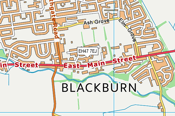 EH47 7EJ map - OS VectorMap District (Ordnance Survey)