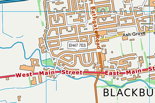 EH47 7ES map - OS VectorMap District (Ordnance Survey)