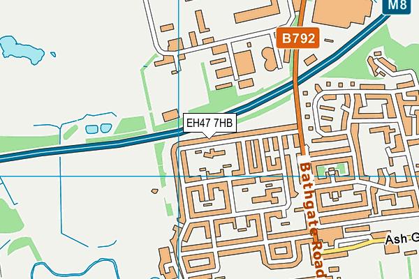 EH47 7HB map - OS VectorMap District (Ordnance Survey)