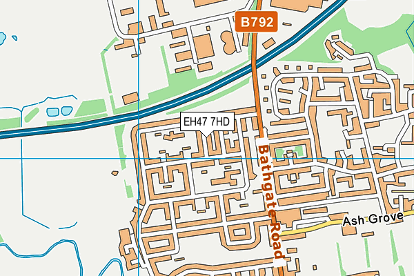 EH47 7HD map - OS VectorMap District (Ordnance Survey)