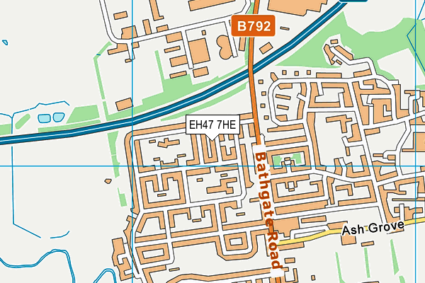 EH47 7HE map - OS VectorMap District (Ordnance Survey)