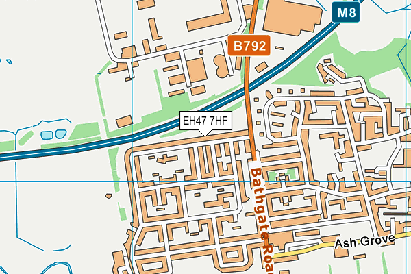 EH47 7HF map - OS VectorMap District (Ordnance Survey)