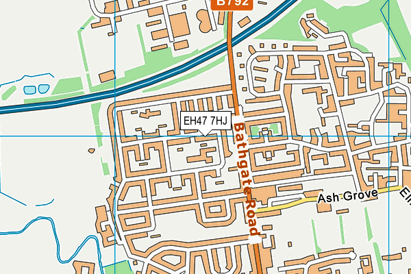 EH47 7HJ map - OS VectorMap District (Ordnance Survey)