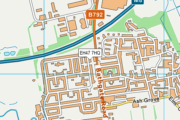 EH47 7HQ map - OS VectorMap District (Ordnance Survey)