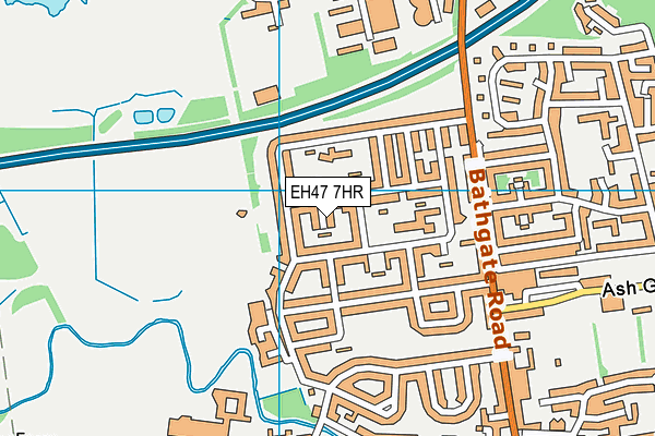 EH47 7HR map - OS VectorMap District (Ordnance Survey)
