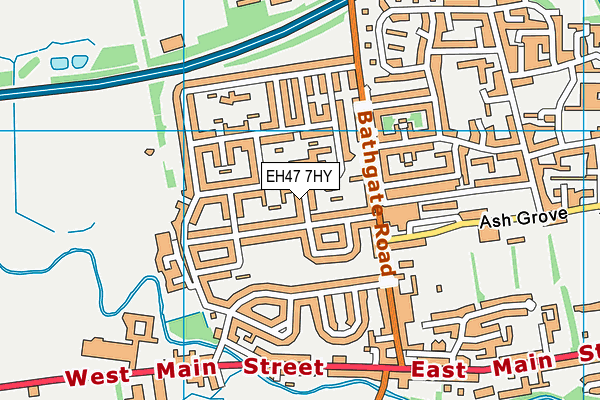 EH47 7HY map - OS VectorMap District (Ordnance Survey)
