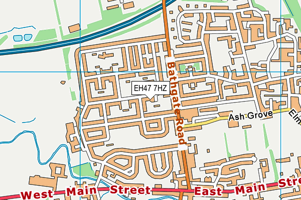 EH47 7HZ map - OS VectorMap District (Ordnance Survey)