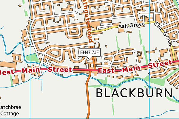 EH47 7JF map - OS VectorMap District (Ordnance Survey)